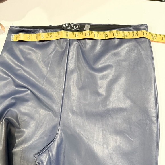 Bagatelle Blue Faux Leather Pants - Picture 10 of 16